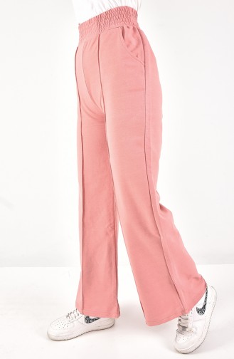 Pantalon De Jogging Détail Rayures Sur Jambes 6003-05 Rose Poudré 6003-05