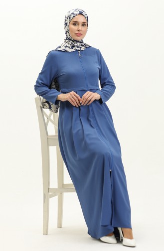 Geplooide Abaya 4526-02 Indigo 4526-02