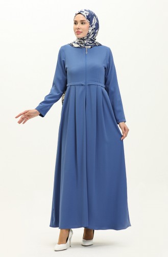 Abaya Plissée 4526-02 Indigo 4526-02