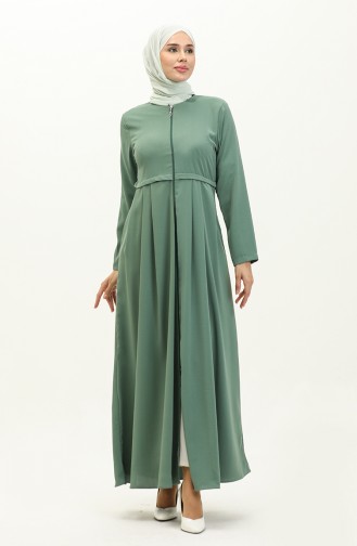 Pleated Abaya 4526-03 Green 4526-03