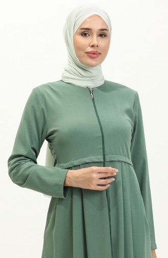 Geplooide Abaya 4526-03 Groen 4526-03