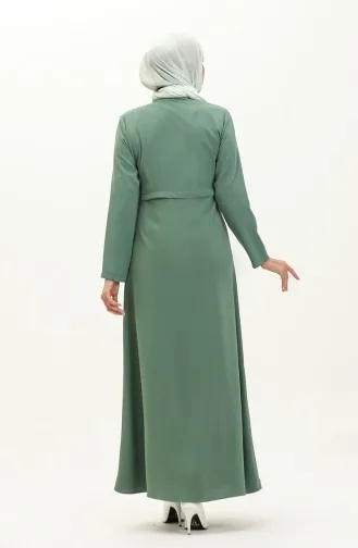 Abaya Plissée 4526-03 Vert 4526-03