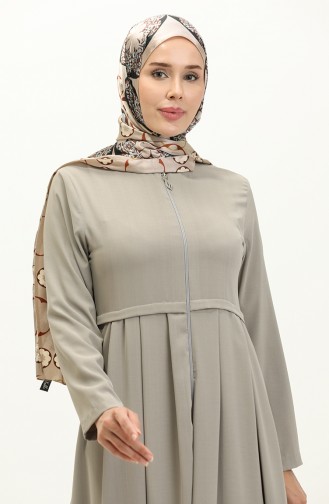 Geplooide Abaya 4526-04 Grijs 4526-04