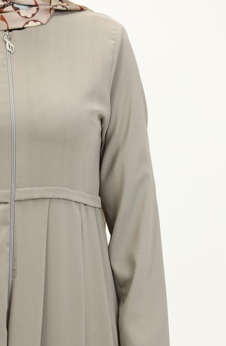 Abaya Plissée 4526-04 Gris 4526-04