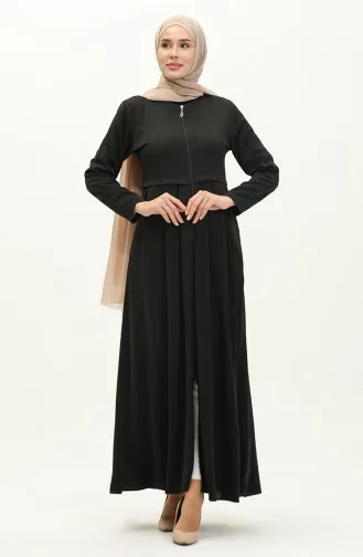 Pleated Abaya 4526-07 Black 4526-07