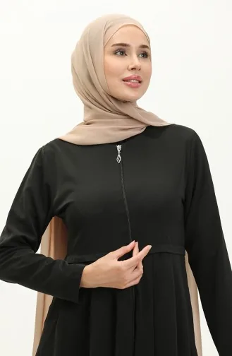 Pleated Abaya 4526-07 Black 4526-07