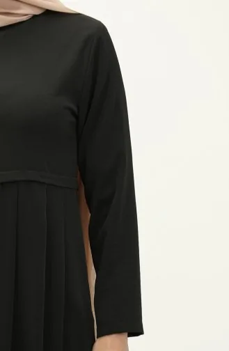Pleated Abaya 4526-07 Black 4526-07