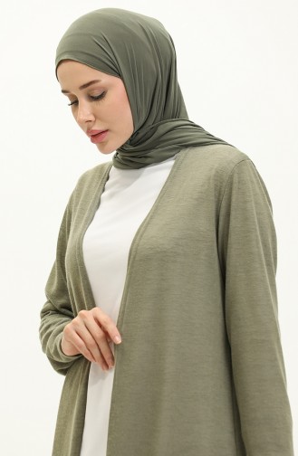 Schlichter Langer Cardigan 8643-01 Khaki 8643-01