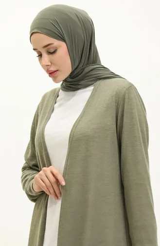 كارديجان طويل سادة 8643-01 أخضر عسكري 8643-01