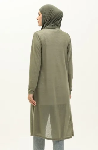 كارديجان طويل سادة 8643-01 أخضر عسكري 8643-01