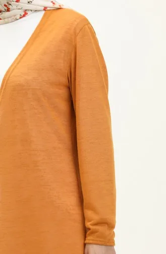 كارديجان طويل سادة 8643-02 خردلي 8643-02