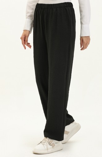 Aerobin Fabric wide Leg Trousers 1007-01 Black 1007-01