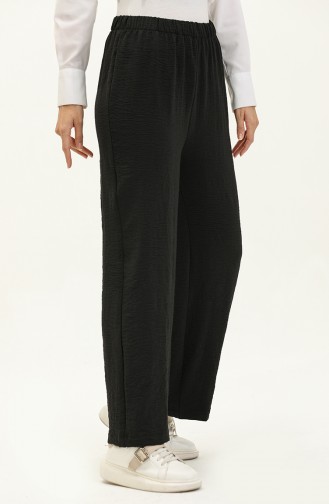 Aerobin Fabric wide Leg Trousers 1007-01 Black 1007-01