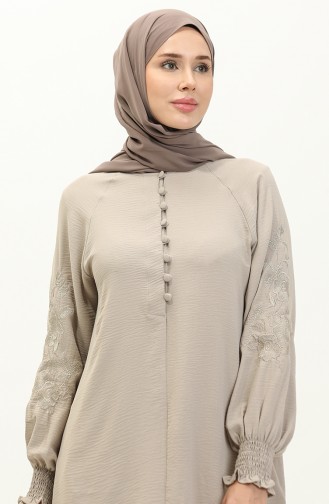 Lange Tunika Mit Spitzengürtel Von Aerobin 60029-01 Beige 60029-01