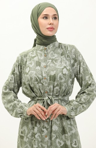 Tunique Viscose à Ceinture 0132-03 Khaki 0132-03