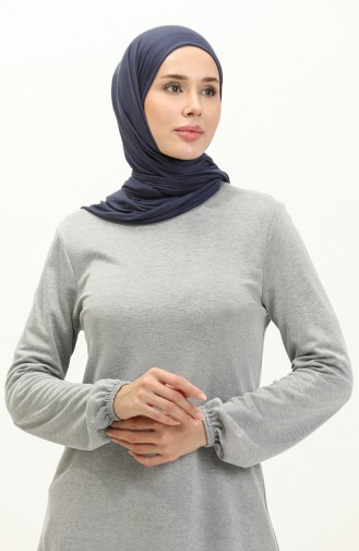 Kolu Lastikli Tunik 8642-01 Gri