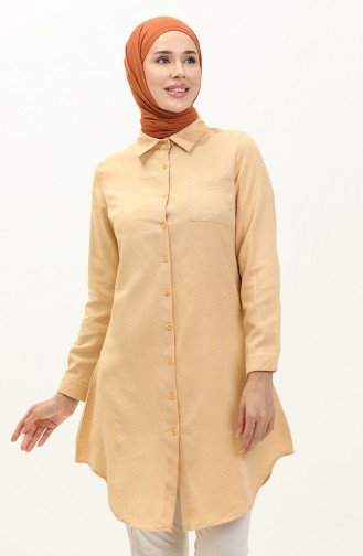 Buttoned Pocket Tunic  6472-18 Yellow 6472-18