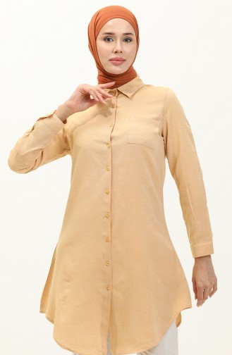 Buttoned Pocket Tunic  6472-18 Yellow 6472-18