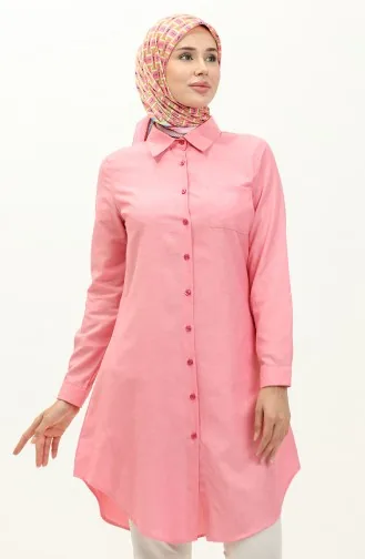 Buttoned Pocket Tunic 6472-19 Pink 6472-19