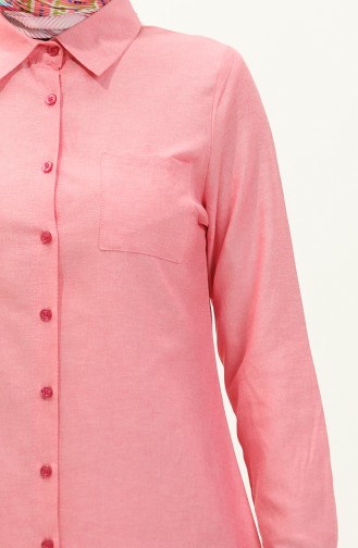 Buttoned Pocket Tunic 6472-19 Pink 6472-19