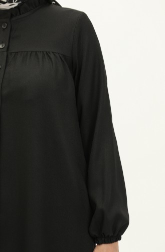 Robe Abaya Mit Knöpfen 24K9044-01 Schwarz 24K9044-01