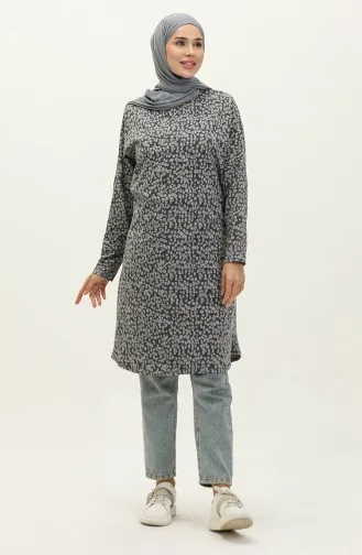 تونيك منقوش بأكمام فراشة  8645-01 انترسيت 8645-01