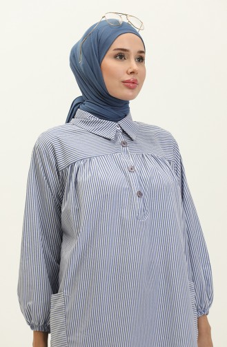 Gestreifte Lange Tunika 24Y8991-02 Saks 24Y8991-02