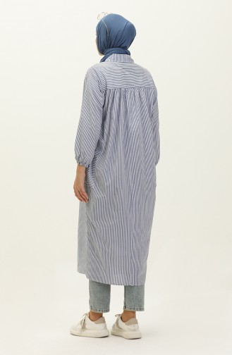 Gestreifte Lange Tunika 24Y8991-02 Saks 24Y8991-02