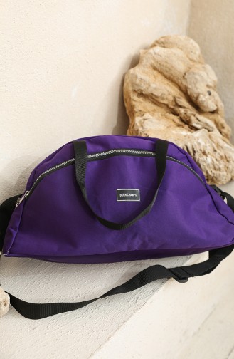 Born Champs Double Zippered Suitcase Bag 5025-02 Purple 5025-02