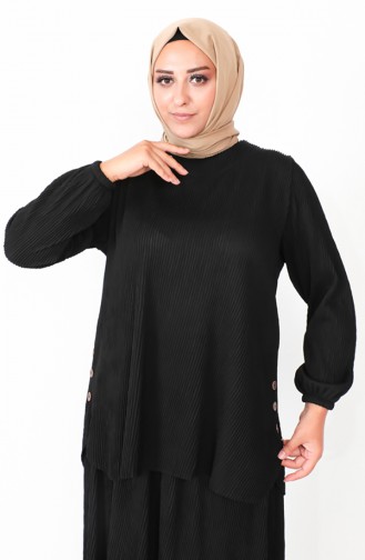 Ensemble Tunique Jupe Grande Taille 2606-04 Noir 2606-04