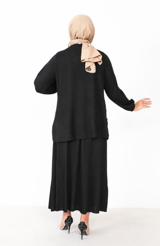 Ensemble Tunique Jupe Grande Taille 2606-04 Noir 2606-04