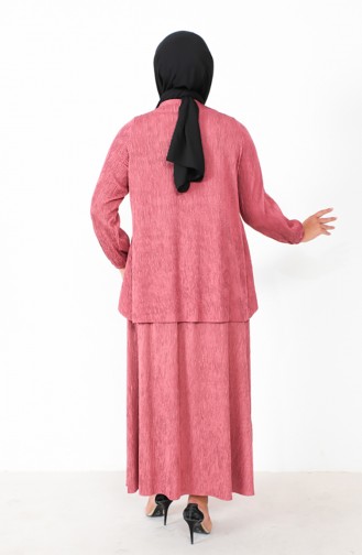 Ensemble Tunique Jupe Grande Taille 2606-05 Rose 2606-05