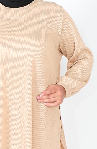 Ensemble Tunique Jupe Grande Taille 2606-06 Beige Clair 2606-06