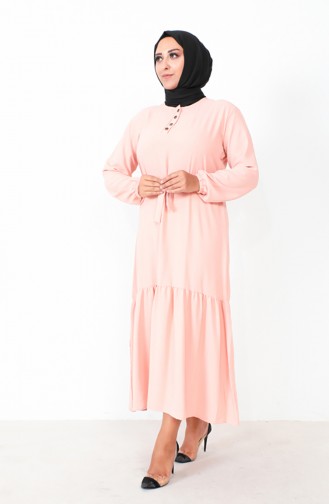 فستان مطوي مقاس كبير 1601-01 بودرا 1601-01