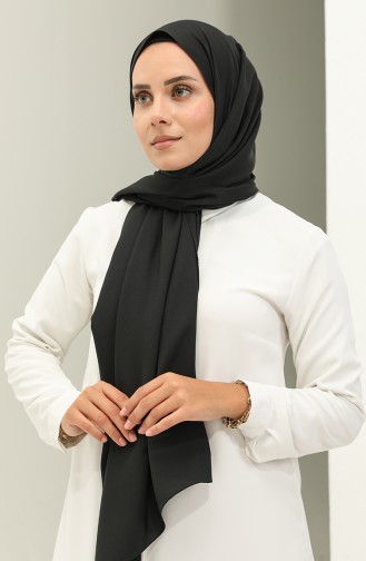 Medina Silk Plain Shawl 2027-05 Black 2027-05