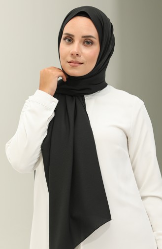 Medina Silk Plain Shawl 2027-05 Black 2027-05