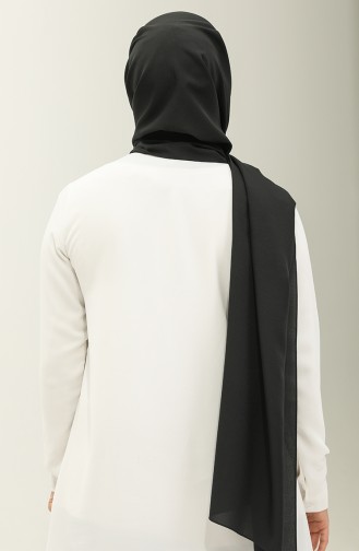 Medina Silk Plain Shawl 2027-05 Black 2027-05