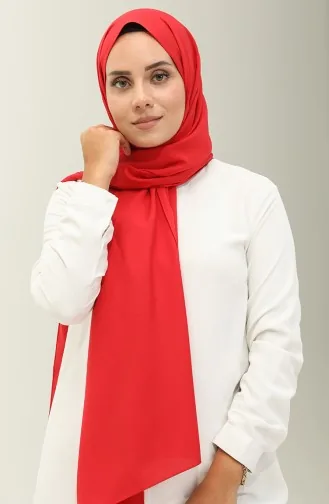 Châle Medina Uni En Soie 2027-08 Rouge 2027-08