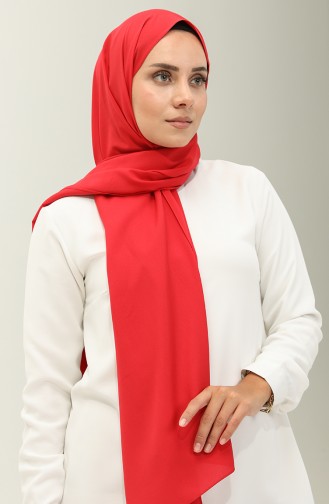 Medina Silk Plain Shawl 2027-08 Red 2027-08