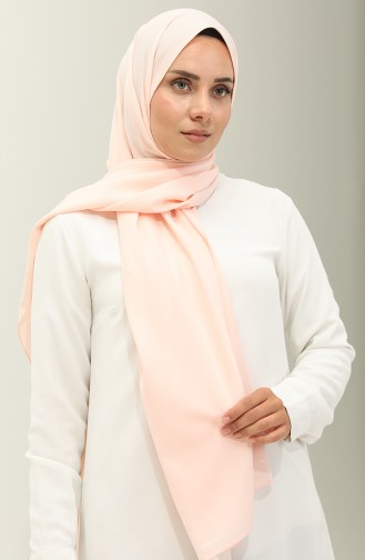 Medina Silk Plain Shawl 2027-09 Salmon 2027-09