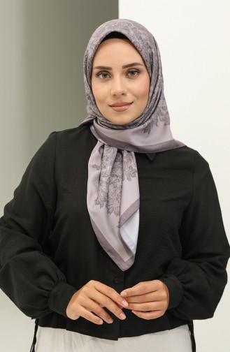 Sjaal Met Karaca-patroon 81021-14 Lila Donker Lila 81021-14