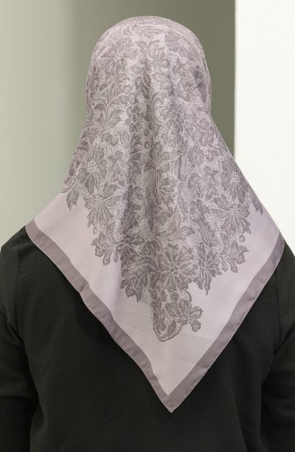 Sjaal Met Karaca-patroon 81021-14 Lila Donker Lila 81021-14