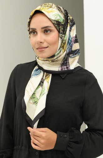 إيشارب منقوش كاراجا 81022-03 أسود أصفر 81022-03