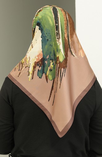 Karaca Patterned Scarf 81023-07 Brown Light Brown 81023-07