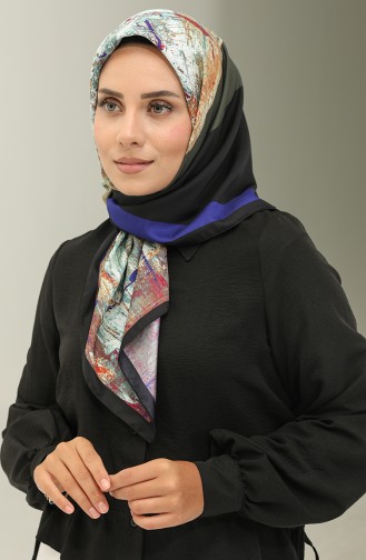 Karaca Gemusterter Schal 81025-01 Schwarz Khaki 81025-01