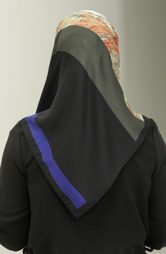 Karaca Gemusterter Schal 81025-01 Schwarz Khaki 81025-01