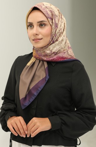 Karaca Patterned Scarf 81025-06 Brown Mustard 81025-06