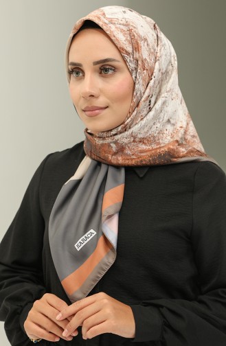 Karaca-patroon Sjaal 81025-07 Gerookte Crème 81025-07