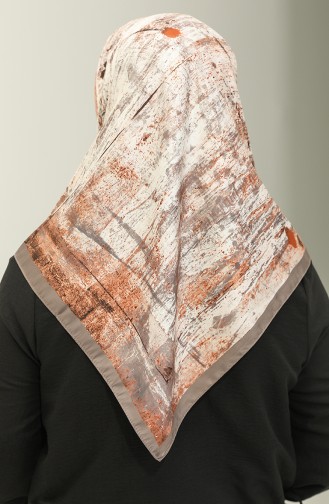 Karaca-patroon Sjaal 81025-07 Gerookte Crème 81025-07