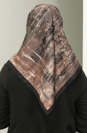 Karaca Gemusterter Schal 81025-14 Dunkelbeige Orange 81025-14